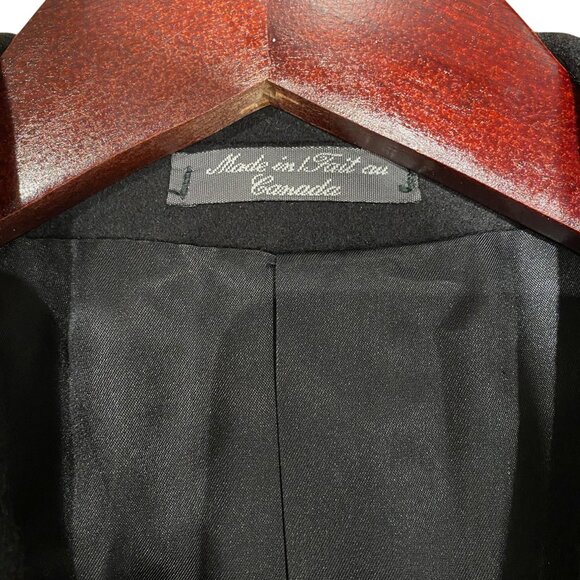 Holt Renfrew Mens Angora 40R Black Blazer - Picture 6 of 6